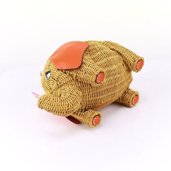 NEW Kate Spade Wicker Elephant Crossbody Bag Orange - Picture 8 of 10